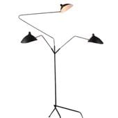 Stojąca lampa 3-punktowa Crane ST-F8703 Step do salonu czarna