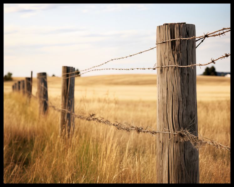 Plakat 76x60,5cm Płot na Polu zdjęcie 2