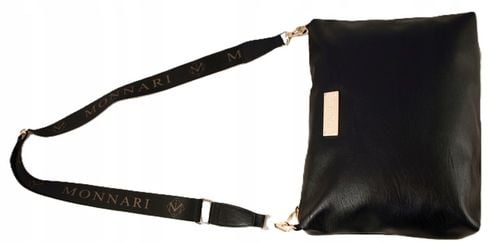 Monnari Torebka Shopper Model 2w1 Listonoszka Kolekcja Premium Czarna na Arena.pl