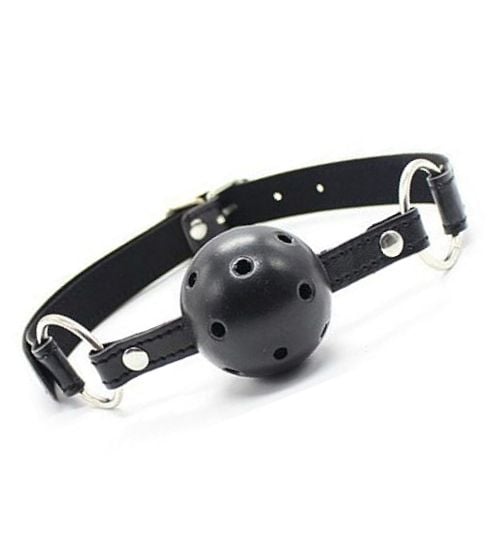 Czarny ball gag zdjęcie 2