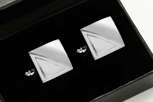 SPINKI DO MANKIETÓW + PUDEŁKO Męskie Spinka do Koszuli Metalowa s16 na Arena.pl