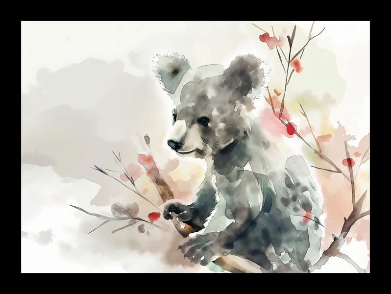 Plakat 18x13cm Akwarelowa Koala zdjęcie 2