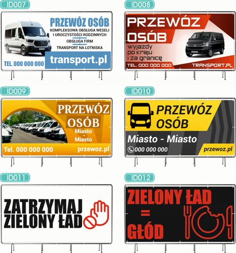 BANER REKLAMOWY 200x100cm projekt w cenie różne wzory KONTROLA POJAZDÓW na Arena.pl