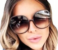 Okulary Damskie Oversize Okrągłe Przeciwsłoneczne