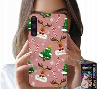 ETUI DO SAMSUNG GALAXY A70 - ŚWIĄTECZNE RENIFERY CHOINKI LASKA WZORY