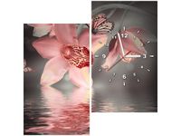 60X60CM ZEGAR MOTYLEK STORCZYKU OBRAZ DREWNO ŚCIAN KWADRAT