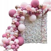 GIRLANDA BALONY DEKORACJA RÓŻ WESELE URODZINY