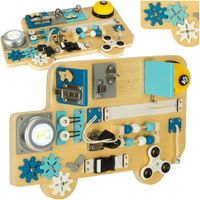 Tablica Manipulacyjna Sensoryczna Drewniana Montessori Ruchome Elementy