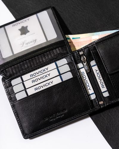 elegancki portfel męski ze skóry naturalnej - rovicky na Arena.pl