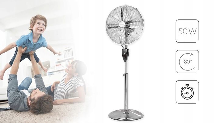 Wentylator stojący podłogowy wiatrak mocny wydajny MPM MWP-13M zdjęcie 10