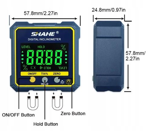 Kątomierz cyfrowy SHAHE poziomica elektroniczna na Arena.pl