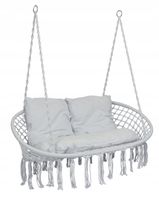 2 x HUŚTAWKA BOCIANIE GNIAZDO FOTEL WISZĄCY Z PODUSZKAMI DWUOSOBOWY BOHO DU