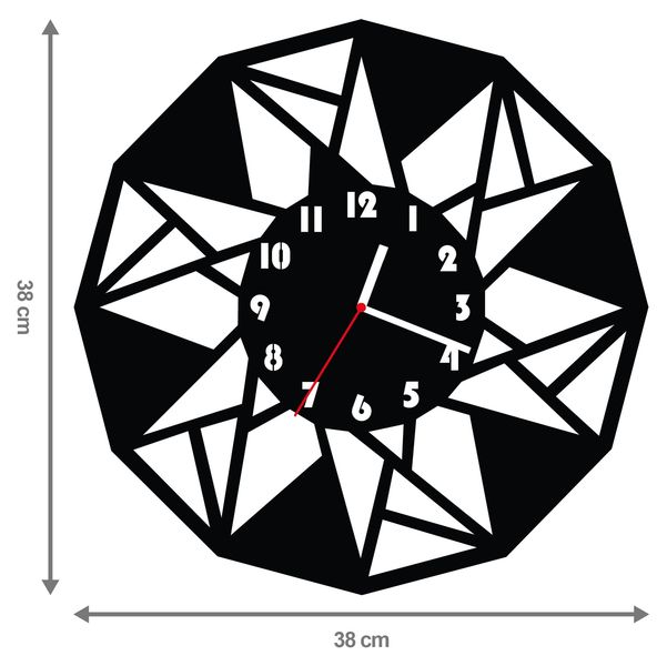 ZEGAR ŚCIENNY GEOMETRIA 38cm M 107.10 zdjęcie 1
