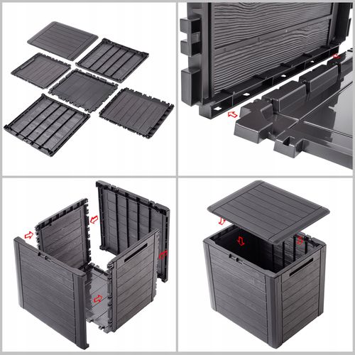 KADAX Skrzynia Ogrodowa Taras Balkonowa 140L Brąz na Arena.pl