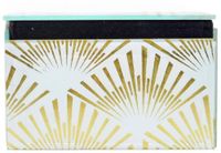 Szkatułka szklana w złote wzory mała