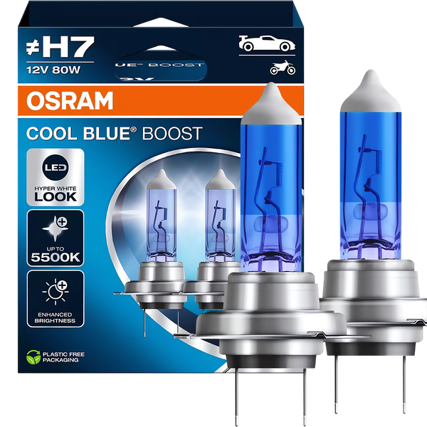 2x H7 OSRAM ZARÓWKI 5500K COOL BLUE HYPER+50%BOOST zdjęcie 1