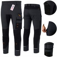 ELASTYCZNE Spodnie ROBOCZE Męskie BHP STRETCH MOCNE OCHRONNE SPANDEX SZARE