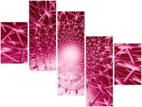 100 75CM OBRAZ 5 ELEM TECHNOLOGIA 3D ŚCIENNY