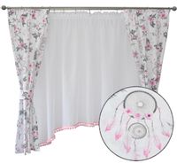 Komplet zasłon firana dla dziewczynki ŁAPACZ pompo
