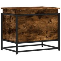 Skrzynia z pokrywą, przydymiony dąb, 60x40x51,5 cm