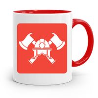 Kubek Czerwony Dla Strażaka Herb Strażaka Prezent Z Nadrukiem Ze Zdjęciem