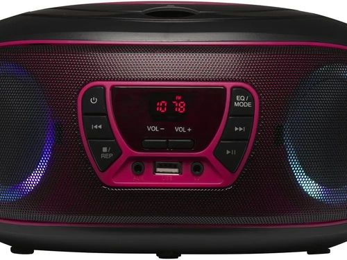 Radio FM Bluetooth BOOMBOX odtwarzacz CD efekty świetlne USB aux Jack 3.5mm na Arena.pl