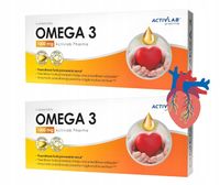 Omega 3 kwasy omega-3 1000mg 60 sztuk suplement Activlab x 2 opakowania