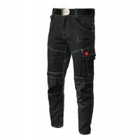 Spodnie robocze JEANS STRETCH jeansowe slimowane BHP ELASTYCZNE