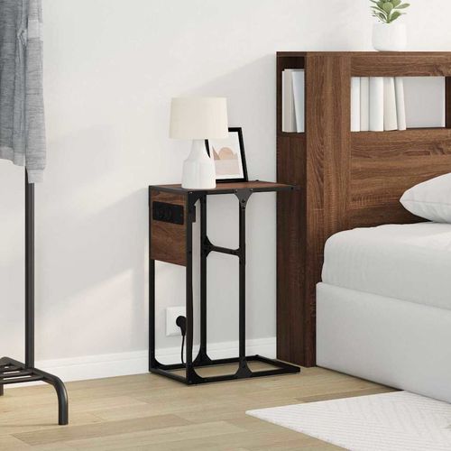 Stolik nocny Brązowy dąb 41.5 x 26 x 60.5 cm na Arena.pl