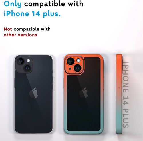 Etui iPhone 14 Plus case pancerne gradient czarno - pomarańczowe na Arena.pl