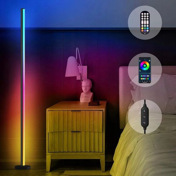 INTELIGENTNA LAMPA PODŁOGOWA LED RGB NAROŻNA STOJĄCA DO SALONU zdjęcie 10