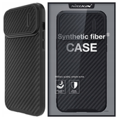 nillkin synthetic fiber s case etui iphone 14 z osłoną na aparat czarny