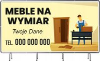 BANER REKLAMOWY 130x80 cm plandeka duży wybór różne wzory MEBLE NA WYMIAR