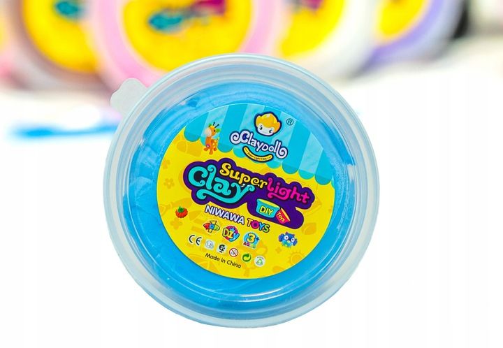 ZESTAW Magiczna PLASTELINA MASA PLASTYCZNA PIANKOLINA 24szt +WALIZKA +Akces zdjęcie 6