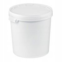 Wiadro z pokrywą 5x 33l wiaderko plastikowe z pokrywką ATEST żywność
