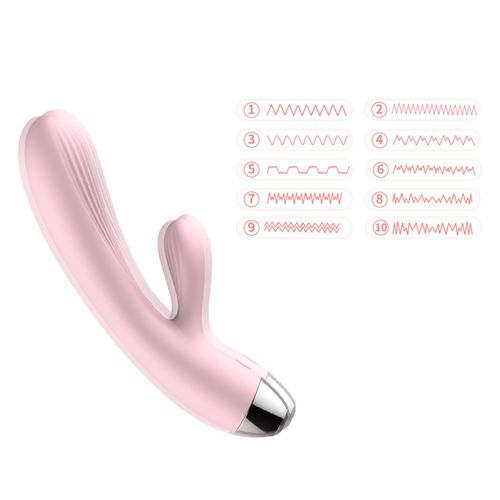 Wibrator- B -  Series, Silicone Vibrator Pink Usb 10 Function / Heating na Arena.pl