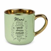 PREZENT DZIEŃ MATKI Mamo, przykro mi - kubek elegancki na prezent zielony