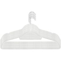Wieszaki welurowe na ubrania 9 szt. zestaw premium biały