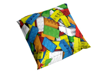 Poszewka 3D bawełna satyna 40x40cm  KLOCKI LEGO