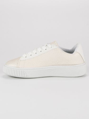 BIAŁE TRAMPKI SNAKE PRINT Rozmiar - 41 na Arena.pl