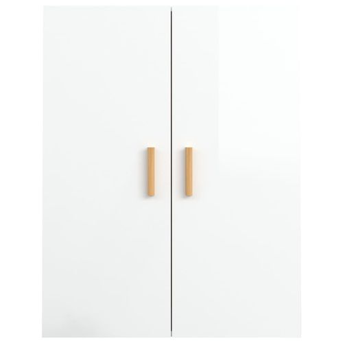 Szafka wisząca, biała o wysokim połysku, 69,5x34x90 cm na Arena.pl