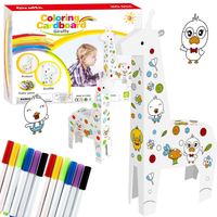 Zestaw Artystyczny Żyrafa Kartonowa Do Malowania Składania Kolorowania Duży