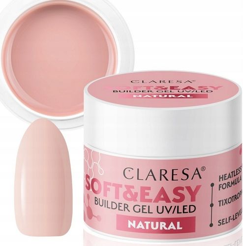 CLARESA Soft & Easy 90g ŻEL BUDUJĄCY DO PAZNOKCI SAMOPOZIOMUJĄCY na Arena.pl