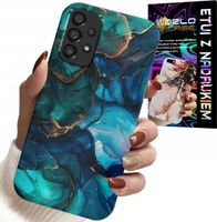 ETUI DO SAMSUNG GALAXY A53 5G - NIEBIESKO ZIELONY MARMUREK PLECKI WZORY
