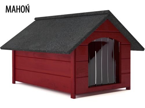 Różne kolory drewniana ocieplana buda dla psa L solidna + kurtyna na Arena.pl