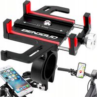MOCNY UCHWYT ROWEROWY NA TELEFON MONTOWANY NA KIEROWNICĘ ROWERU ALUMINIOWY