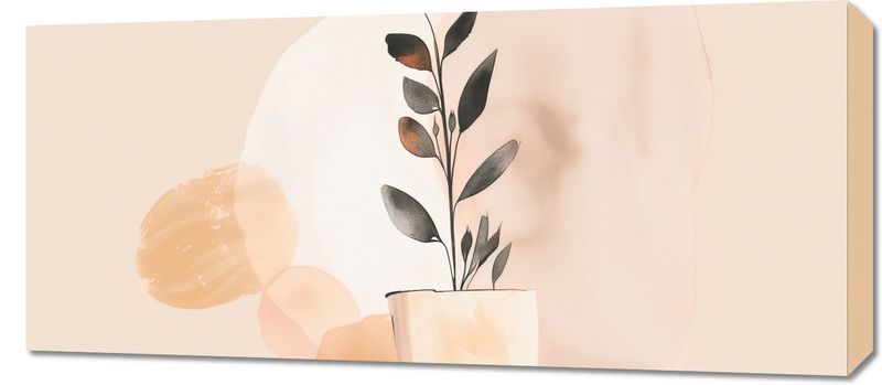 Obraz 90x40cm Doniczkowy Kolor zdjęcie 1