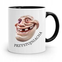 Kubek Prezent Czarny Dla Chłopaka Przystojniacha Z Nadrukiem Ze Zdjęciem