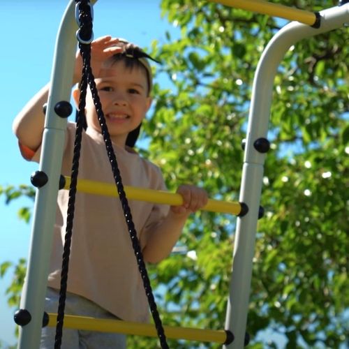 plac zabaw do ogrodu Wesoła Łąka basic - żółty na Arena.pl