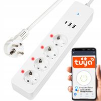 INTELIGENTNA LISTWA ZASILAJĄCA PRZEDŁUŻACZ 4 GN SMART USB-C WiFi TUYA